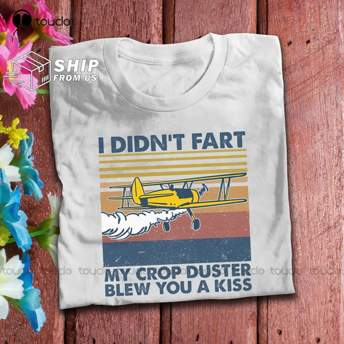 Agriculture Farming Cartoon - Aerei agricoli Crop Duster Maglietta vintage